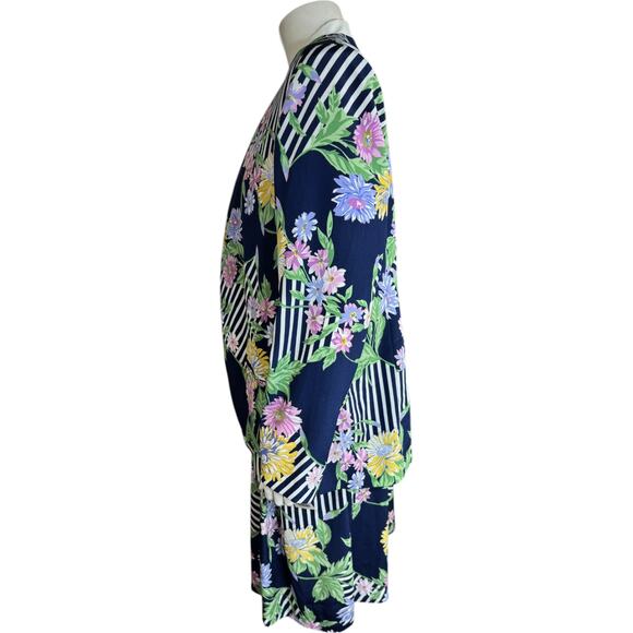 Leslie Fay VINTAGE 2-Piece Blazer & Romper Set Size 14 Blue Floral NWT - Picture 7 of 16